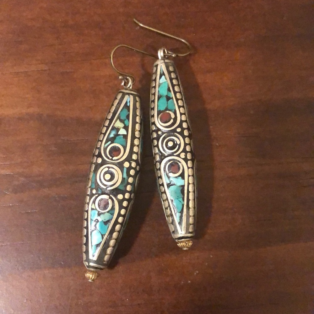 Beautiful silver and turquoise earrings